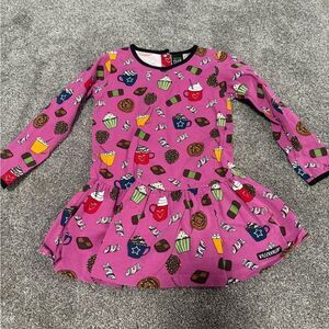 Villervalla Hot Cocoa Theme Dress Sz 110cm